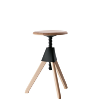Magis Jerry Stool - The Wild Bunch Collection - Black (joint/screw) / Natural (seat/frame)