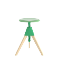 Magis Jerry Stool - The Wild Bunch Collection - Green seat, joint & screw / Natural frame