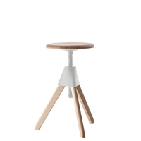 Magis Jerry Stool - The Wild Bunch Collection - White (joint/screw) / Natural (seat/frame)