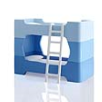 Magis Me Too Bunky Bunk Bed Set With Ladder - Blue beds