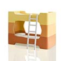 Magis Me Too Bunky Bunk Bed Set With Ladder - Orange beds