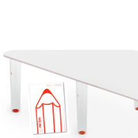 Magis Me Too Little Flare 'Plain White' 258 top table - table & sketchbook (+&#163;50)
