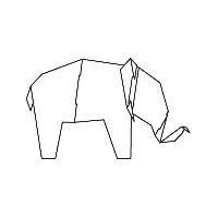 Magis Me Too My zoo cardboard Elephant - small size - white