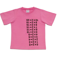 Magis Me Too Summer To Spring TIMES TABLE Short Sleeve T-Shirt - large (6 to 7 years)/Pink