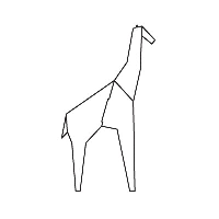 Magis My zoo cardboard Giraffe - large size - white