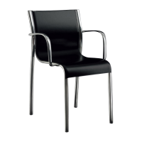 Magis Paso Doble Armchair (Stacking) - Black leather seat - Polished frame