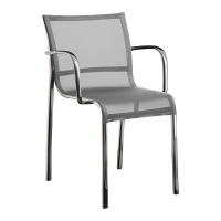 Magis Paso Doble Armchair (Stacking) - White/Black (grey) fabric seat - Polished frame
