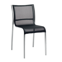 Magis Paso Doble Chair (Stacking) - Black PVC seat - Polished frame