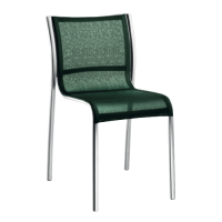 Magis Paso Doble Chair (Stacking) - Green fabric seat - Polished frame