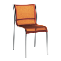 Magis Paso Doble Chair (Stacking) - Orange fabric seat - Polished frame