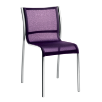 Magis Paso Doble Chair (Stacking) - Purple fabric seat - Polished frame