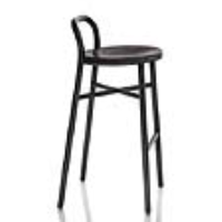 Magis Pipe Bar Stool (Beech Seat) (Indoor Use) - Seat Height 67 cm/Black