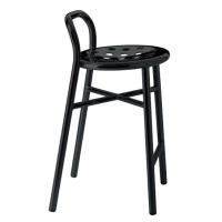 Magis Pipe Outdoor Bar Stool (Perforated Seat) - Seat Height 67 cm/Black
