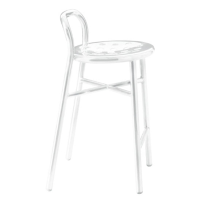 Magis Pipe Outdoor Bar Stool (Perforated Seat) - Seat Height 77 cm/White