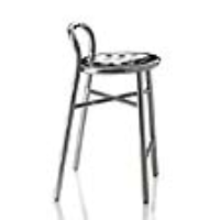 Magis Pipe Polished Aluminium Bar Stool - Seat Height 67 cm