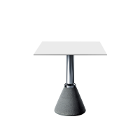 Magis Table_One Bistrot - square white top/black edge