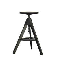 Magis Tom Bar Stool - Height Adjustable - Black seat, frame, joint & screw