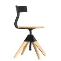 Magis Tuffy Chair - The Wild Bunch Collection - Black (back/screw/joint) / Natural (seat/frame)