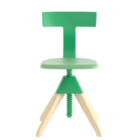 Magis Tuffy Chair - The Wild Bunch Collection - Green (back/seat/joint/screw) / Natural (frame)