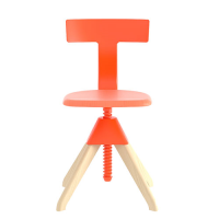 Magis Tuffy Chair - The Wild Bunch Collection - Orange (back/seat/joint/screw) / Natural (frame)