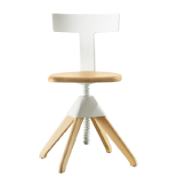 Magis Tuffy Chair - The Wild Bunch Collection - White (back/screw/joint) / Natural (seat/frame)