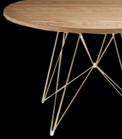 Magis XZ3 Round Table - American Walnut Top - Gold (+&#163;93)