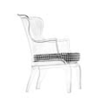 Pedrali Pasha Armchair with cushion - Transparent clear (G130 fabric)