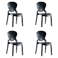 Pedrali Queen 650 Chair (set of 4) - NE Black