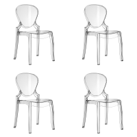 Pedrali Queen 650 Chair (set of 4) - TR Transparent