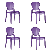 Pedrali Queen 650 Chair (set of 4) - VL Violet