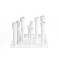 Progetti Flut Umbrella Stand - 10 Vertical Cones - White
