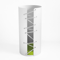 Progetti Nodo Savoia Umbrella Stand - White / Green