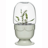 Sagaform Greenhouse-On-A-Stand With Glass Dome - Sage Green