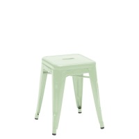 Tolix H 45 Low Stool Lacquered Steel - mint green RAL6019