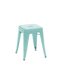 Tolix H 45 Low Stool Lacquered Steel - turquoise RAL6027