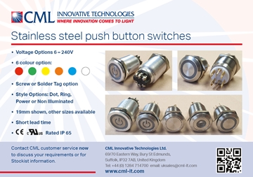  Stainless Steel Push Button Switches