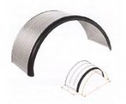Flowered Stainless Steel Mudguard with Rubber Edge TK5615