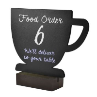 Mug shape table chalkboard with stand