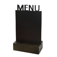 Table chalkboard with MENU header