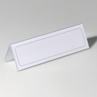 Rigid table place name holder with card insert