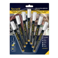 Securit chalk marker fine nib White sets