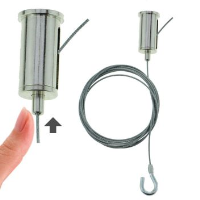 Cylinder ceiling hanging fitting with hook