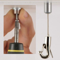 Ceiling cable fixing with adjustable hook