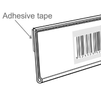 Adhesive warehouse or shop vertical data strip