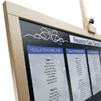 Table plan board for large wedding or banquet