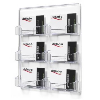 6 pocket wall mounted business card holder