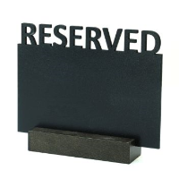 Reserved table sign chalkboard