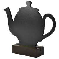 Teapot shaped tabletop chalkboard