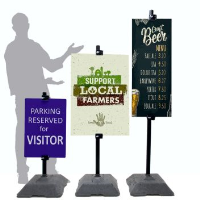 Outdoor sign stand with stable base