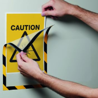 A4 Magnetic warning and safety sign holder